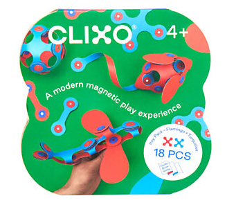 CLIXO 18PCS SET FLAMINGO/TURQUOISE