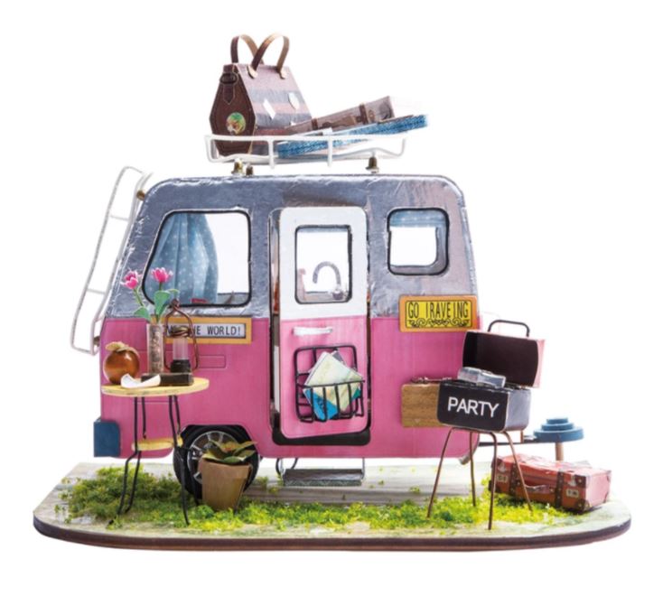 DIY Dollhouse Miniature Kit - Happy Camper