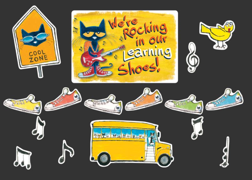 Pete the Cat® We're Rocking in Our Learning Shoes Bulletin Board