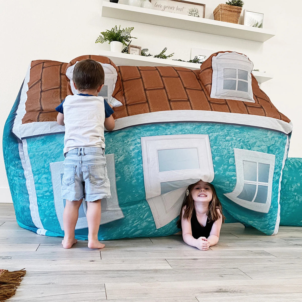 Inflatable Fort: Cabin Playhouse