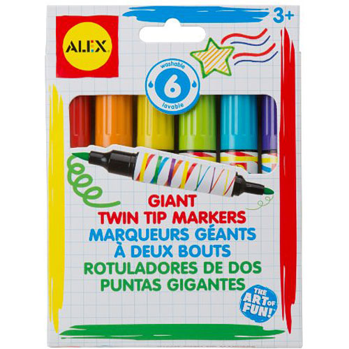 ALEX Toys Artist Studio 6 Giant Twin Tip Markers