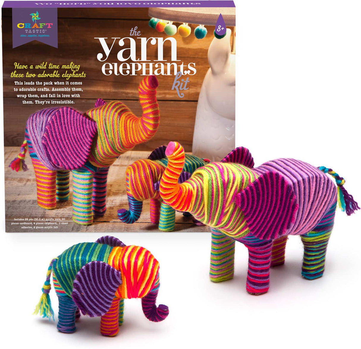 Craft-Tastic Yarn Elephants