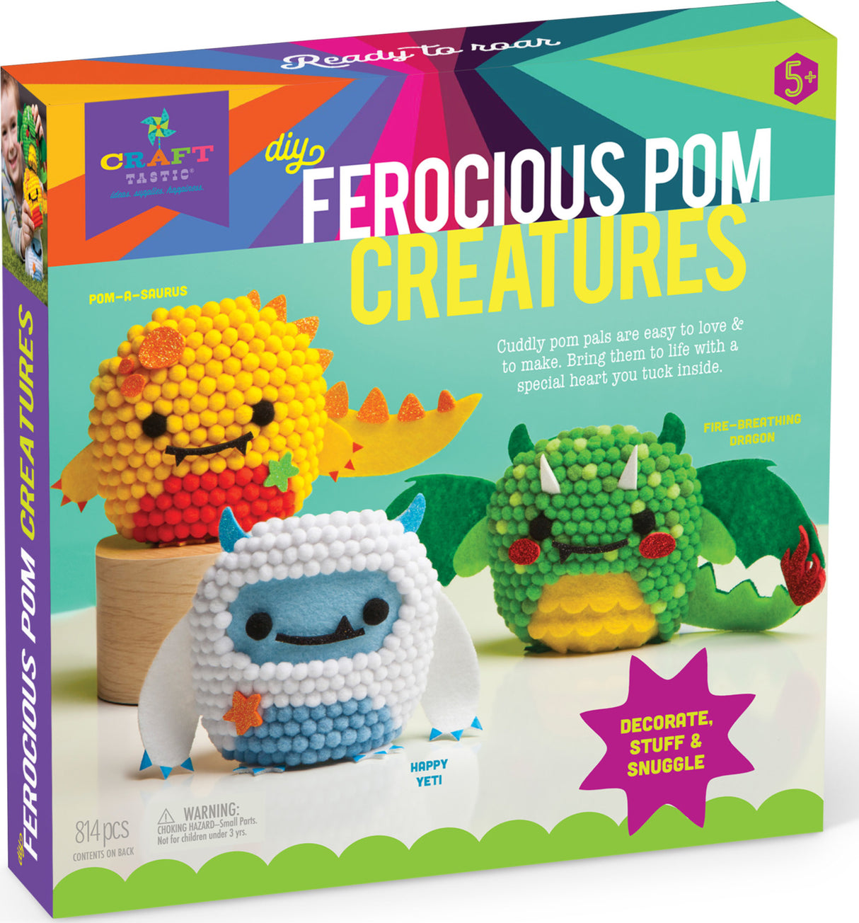 Craft-tastic Ferocious Pom Animals Kit