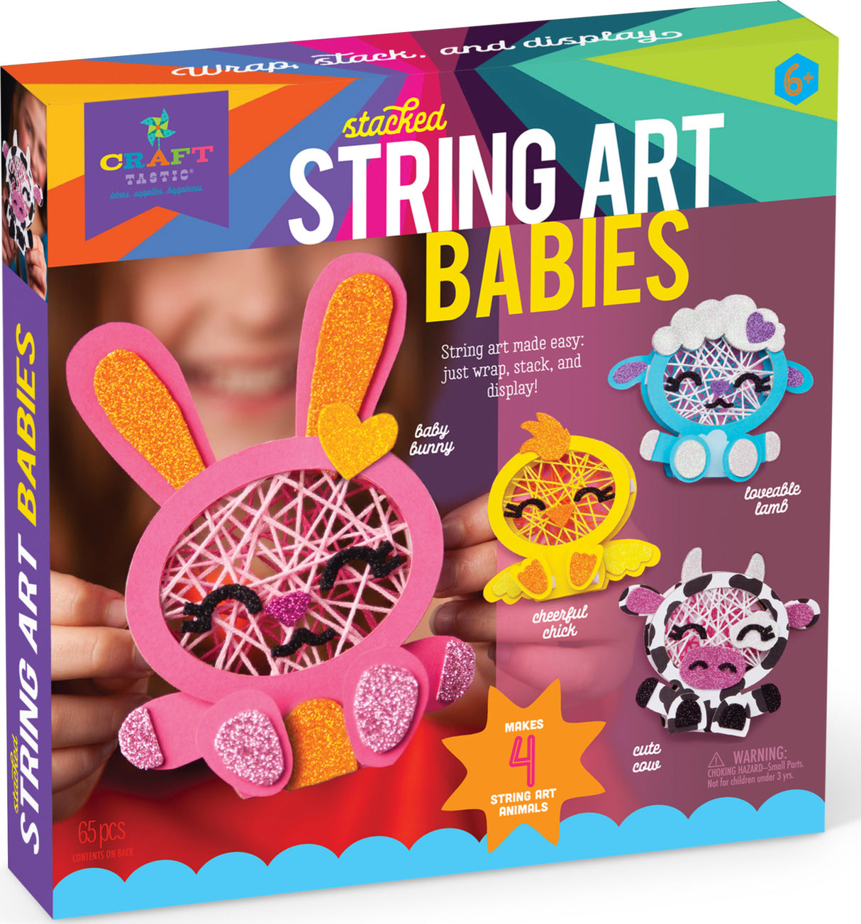 Craft-tastic Stacked String Art Babies