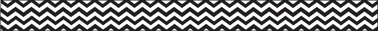 Standard Magnetic Magi-Strips, 12 Pieces, 3/4"x12", B&W Chevron