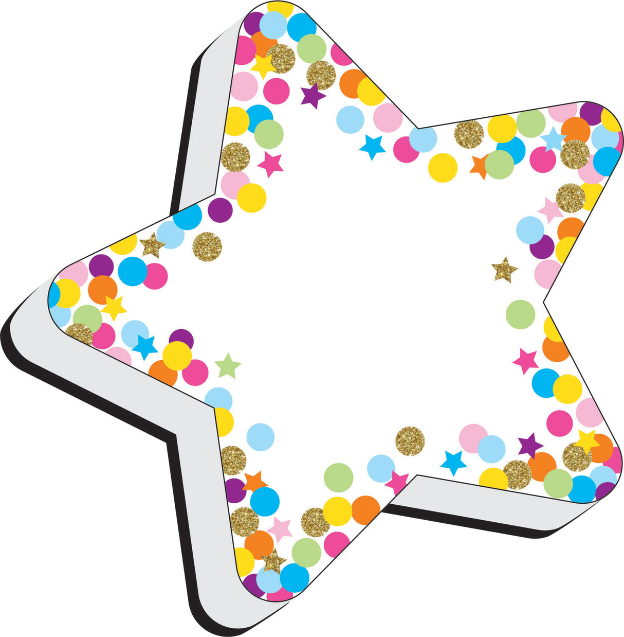 Magnetic Whiteboard Eraser, Star Confetti Pattern