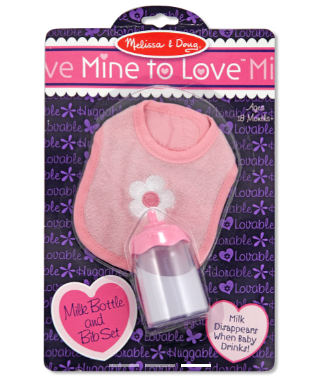 Mine to Love - Milk Bottle and Bib Set