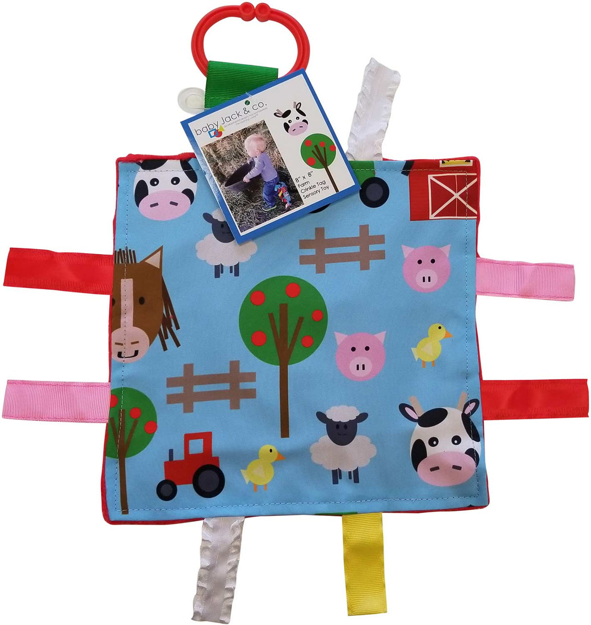 8x8 Farm Animals Crinkle Sensory Toy