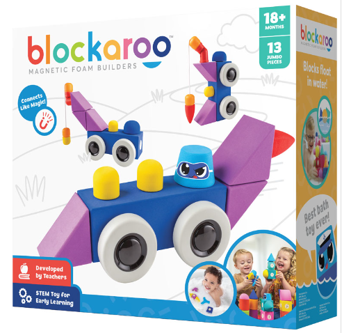 Blockaroo Magnetic Foam Blocks - Medium Roadster