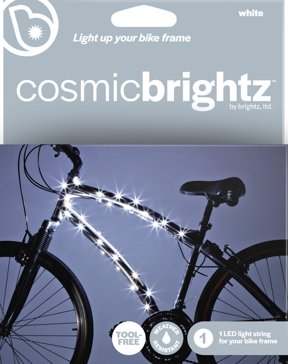 Cosmicbrightz White LED Bicycle Frame Light