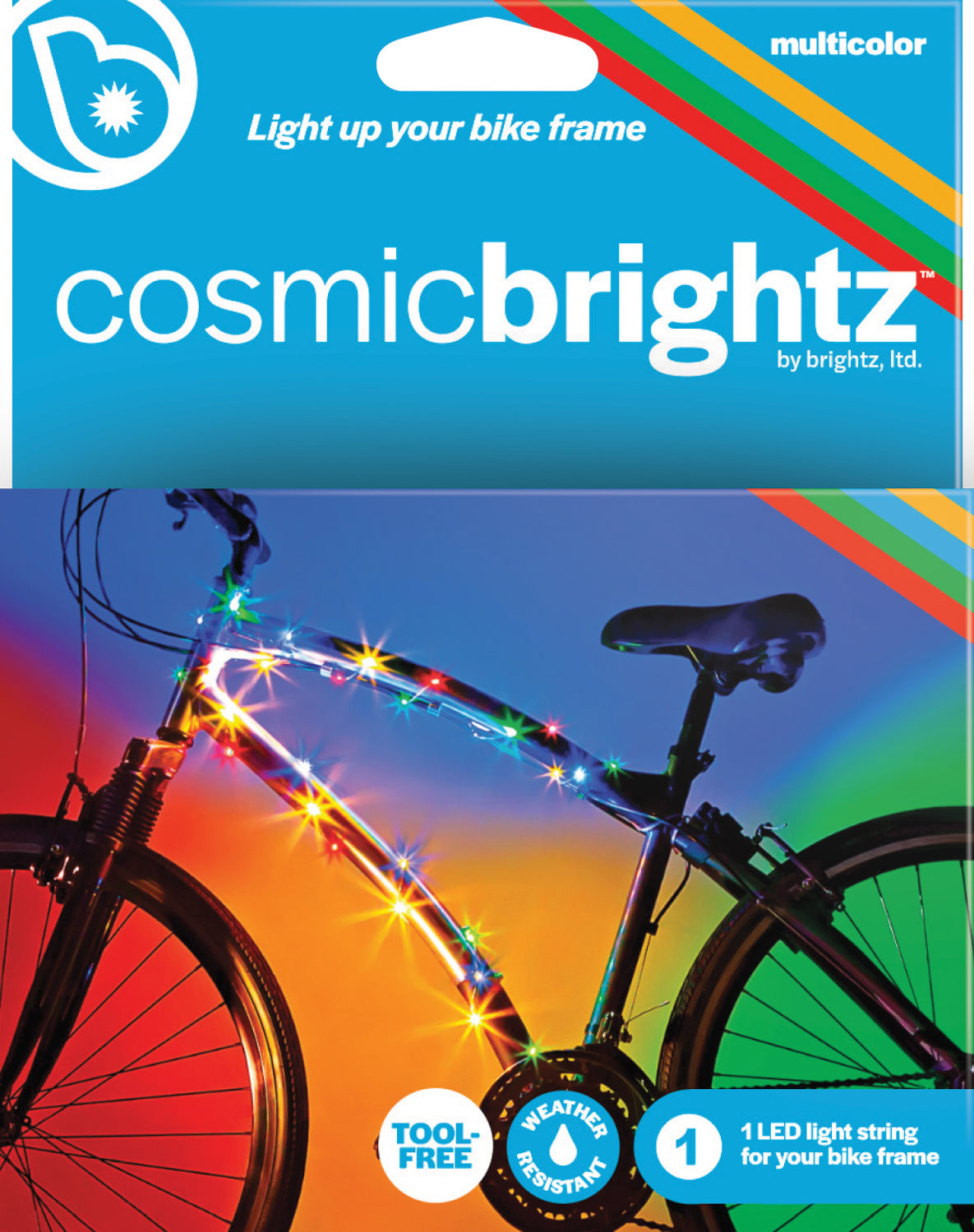 Cosmicbrightz Multicolor LED Bicycle Frame Light