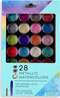 28 Metallic Watercolors