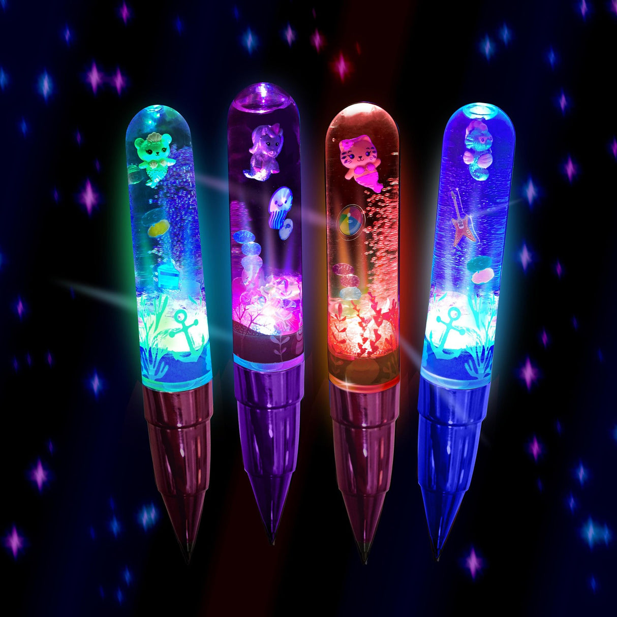 Swirly Worlds (assortment) DIY Light-up Glitter Wand Pen Collectibles
