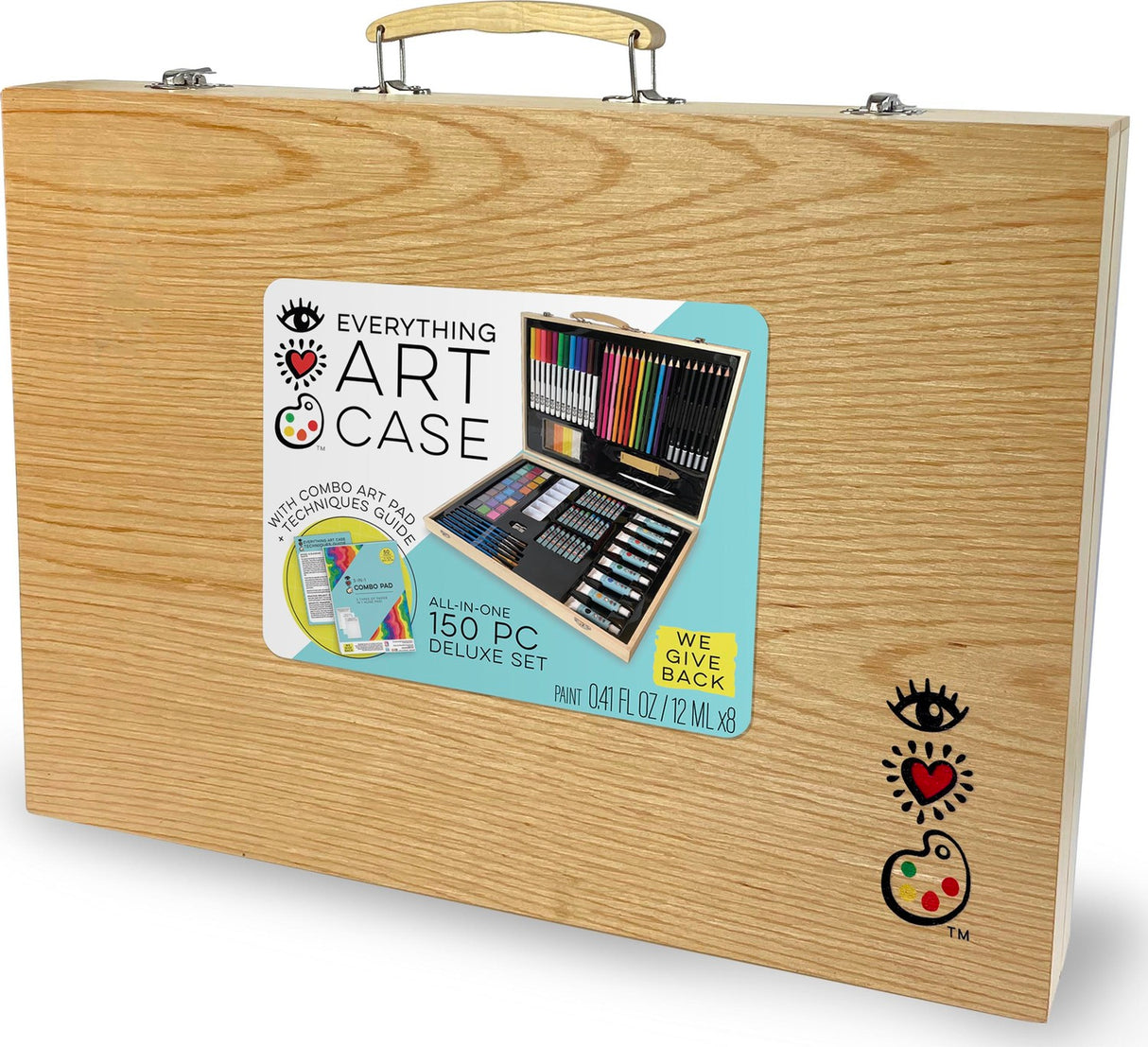 iHeart Art Deluxe Wooden Everything Art Case