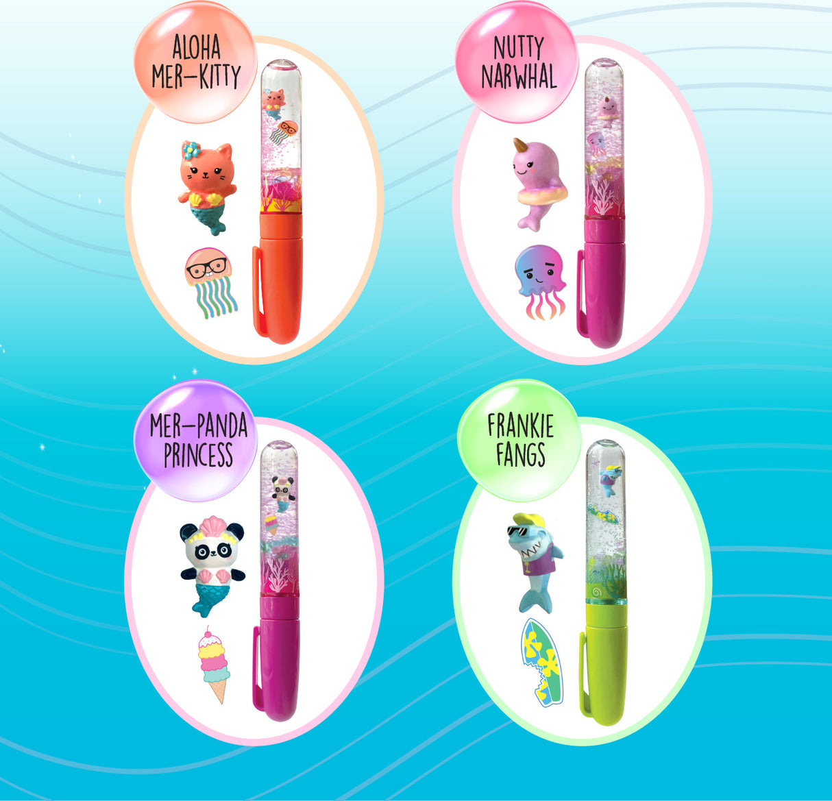 Swirly Worlds (assortment) DIY Light-up Glitter Wand Pen Collectibles