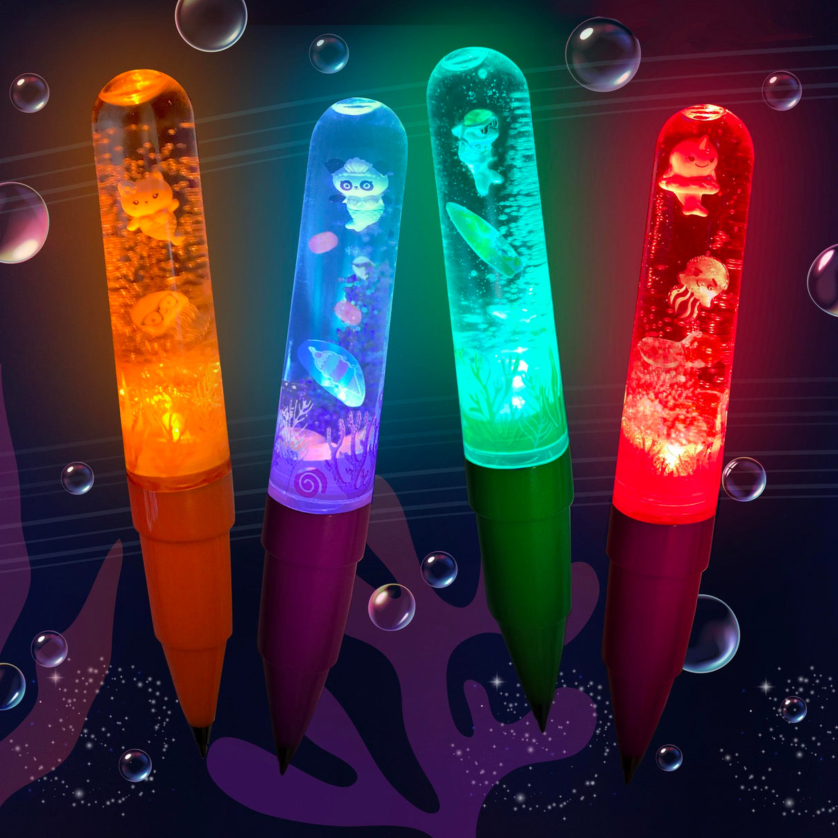 Swirly Worlds (assortment) DIY Light-up Glitter Wand Pen Collectibles