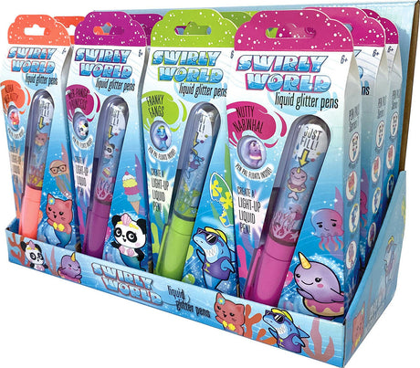 Swirly Worlds (assortment) DIY Light-up Glitter Wand Pen Collectibles