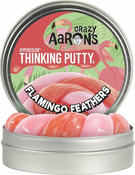 Flamingo Feathers 4" Hypercolor Thinking Putty