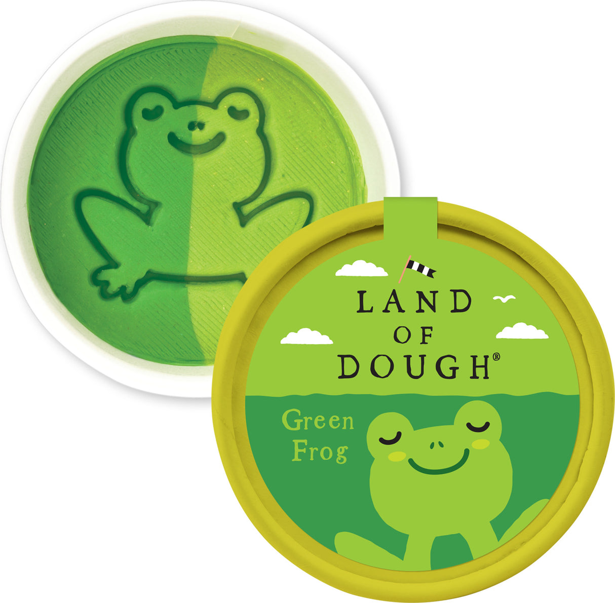 Land of Dough Green Frog 1 ounce Mini Cup