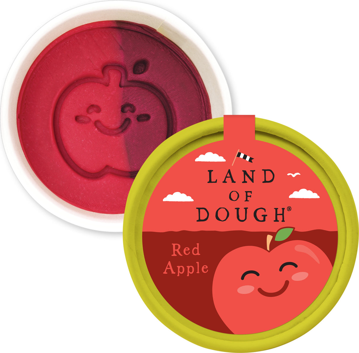 Land of Dough Red Apple 1 ounce Mini Cup