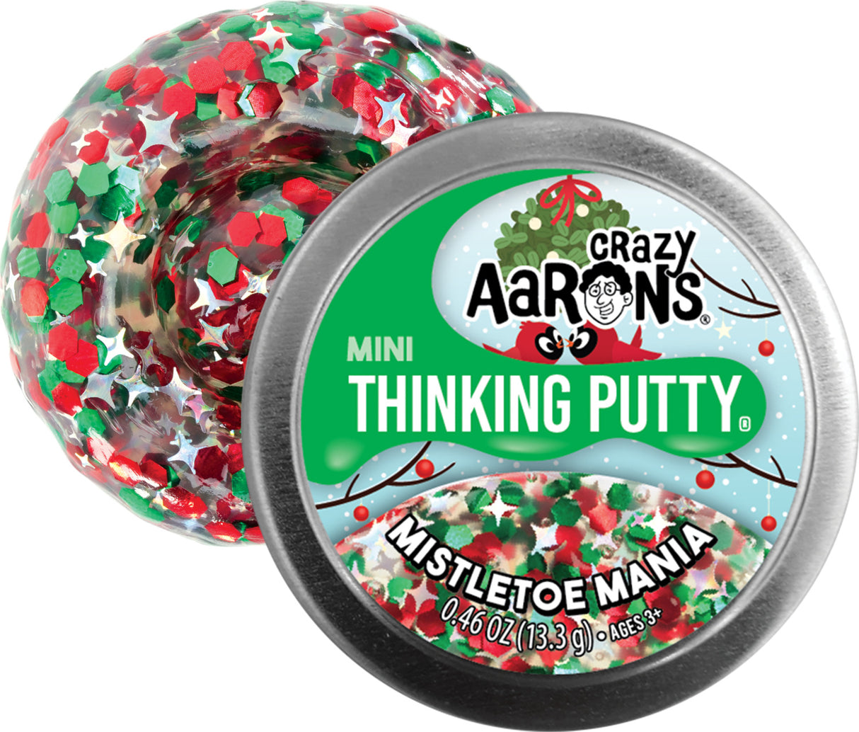 Mistletoe Mania Seasonal 2" Thinking Putty Tin