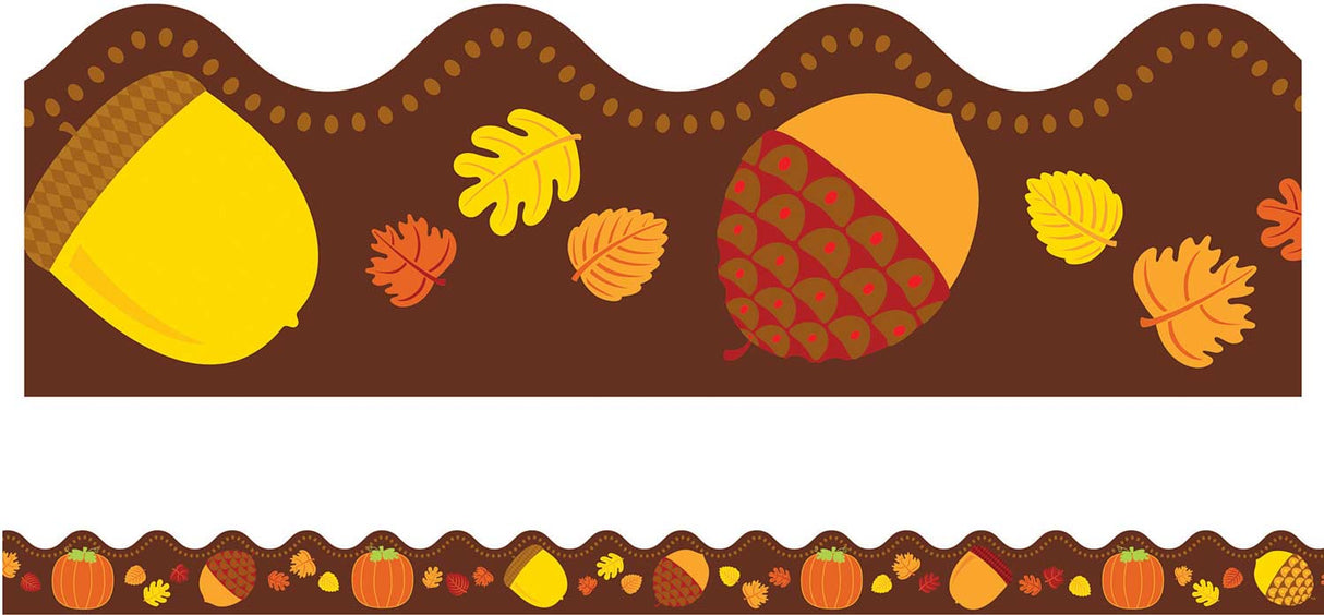 Acorns & Pumpkins Scalloped Borders