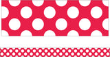 Red with Polka Dots Straight Borders