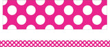 Hot Pink with Polka Dots Straight Borders