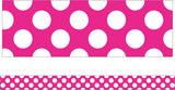 Hot Pink with Polka Dots Straight Borders