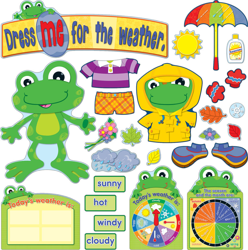 Funky Frog Weather Bulletin Board