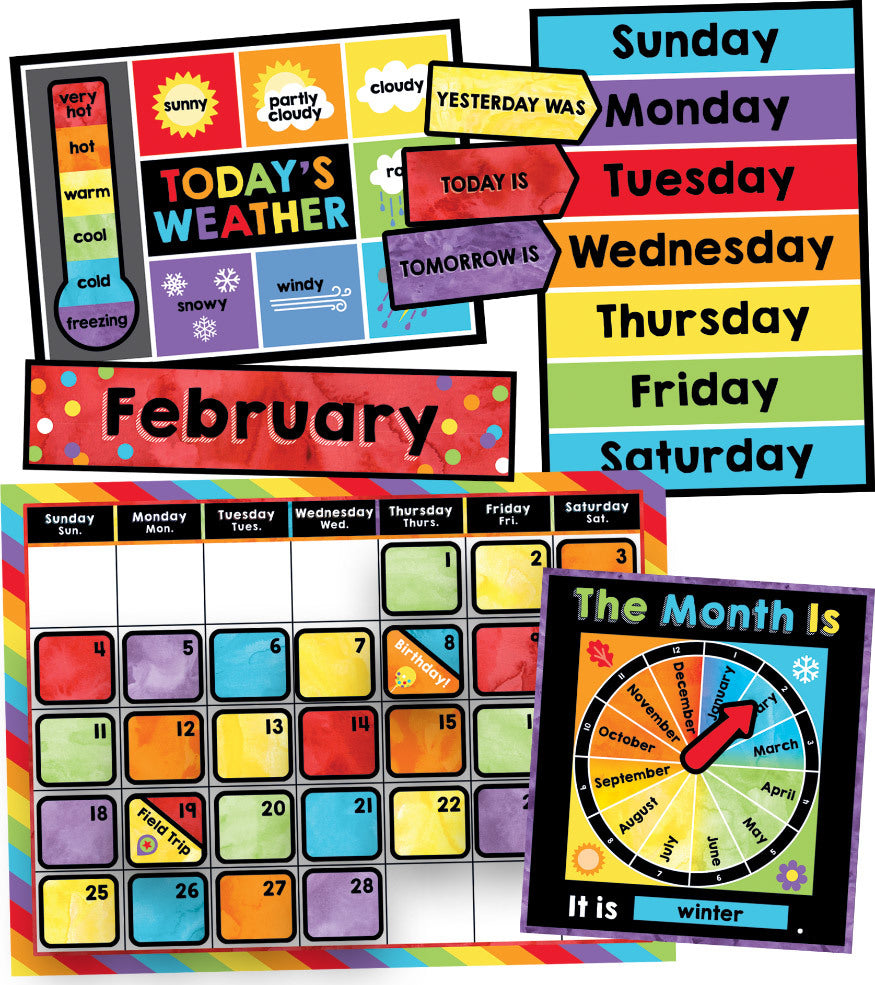 Celebrate Learning Calendar Bulletin Board Set