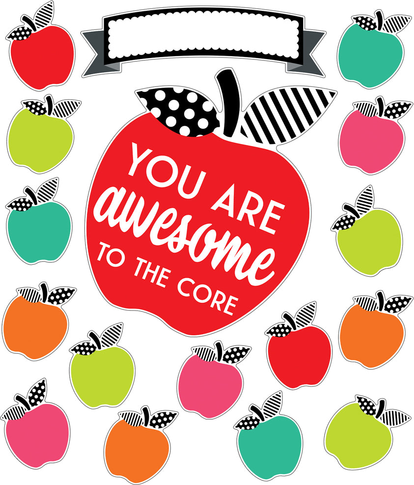 Black, White & Stylish Brights You Are Awesome To The Core Bulletin Board Set