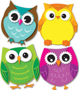 Colorful Owls Mini Cut-Outs