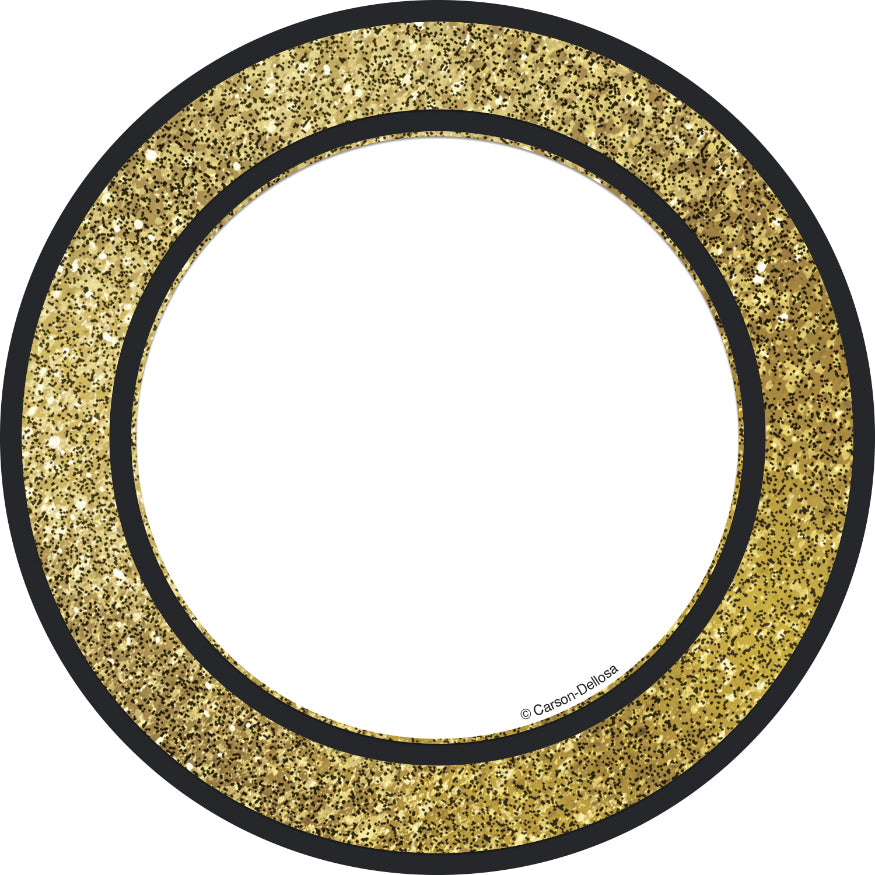 Gold Glitter Dots Colorful Cut-Outs (Single Design)