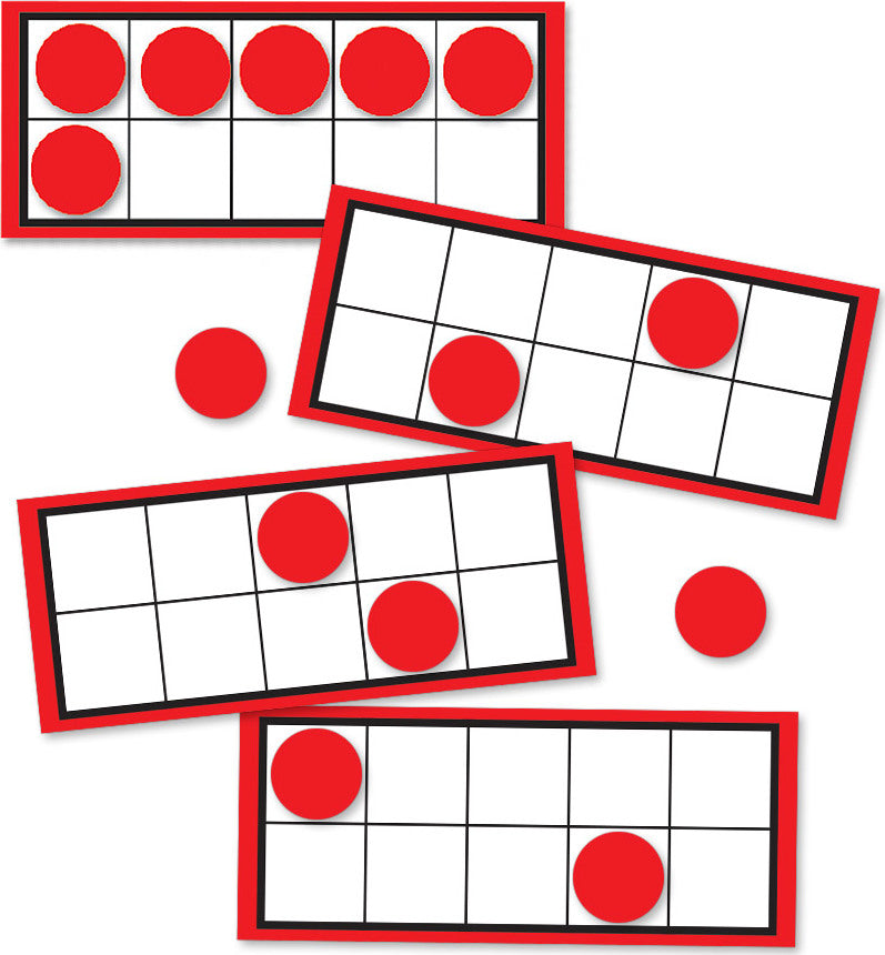 Ten Frames And Counters Colorful Cut-Outs - Curriculum