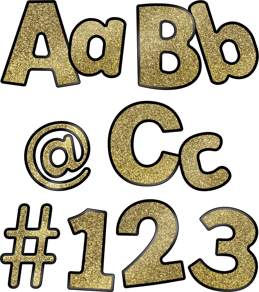 Sparkle and Shine Gold Glitter Combo Pack EZ Letters