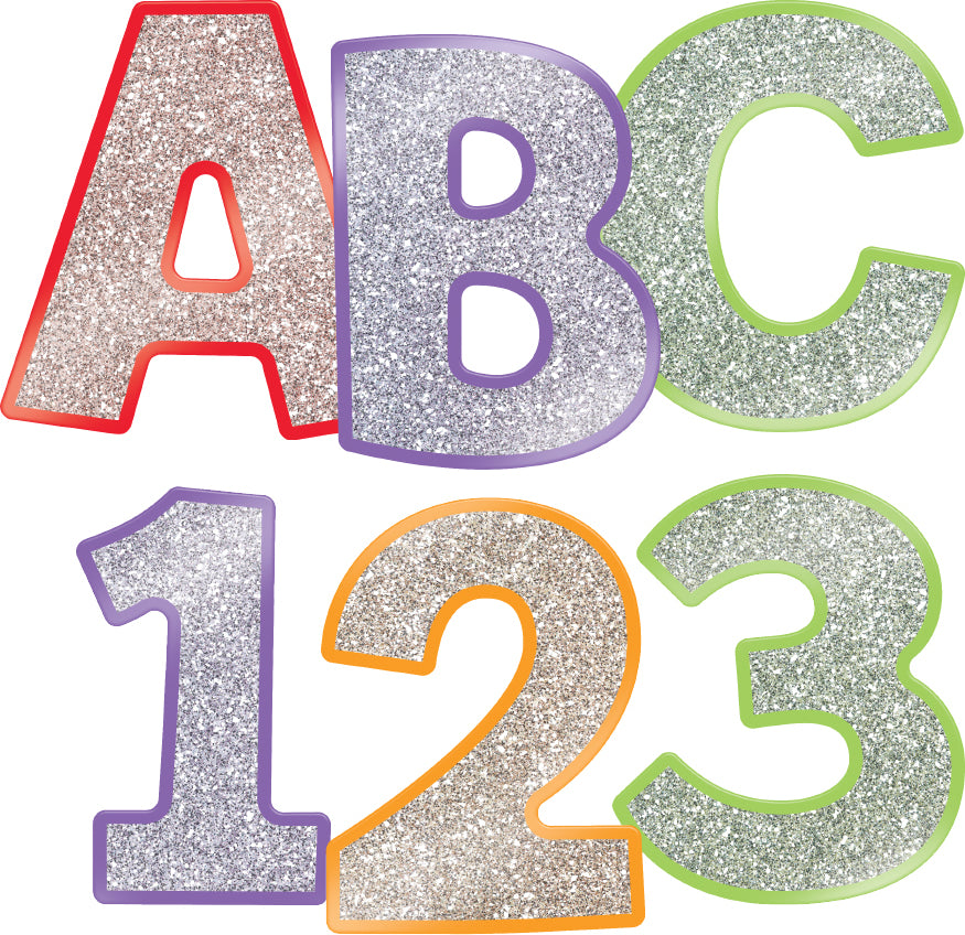 Sparkle and Shine Colorful Glitter Combo Pack EZ Letters