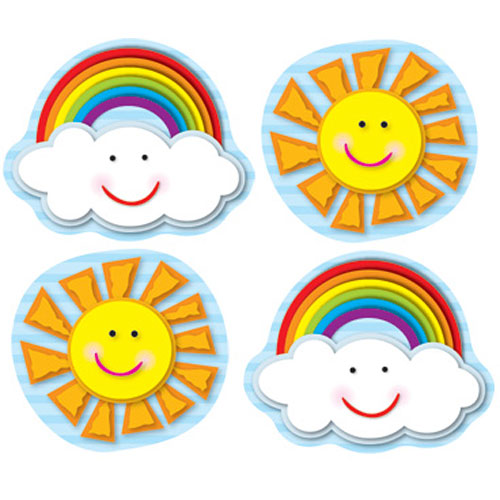 Suns & Rainbows Shape Stickers