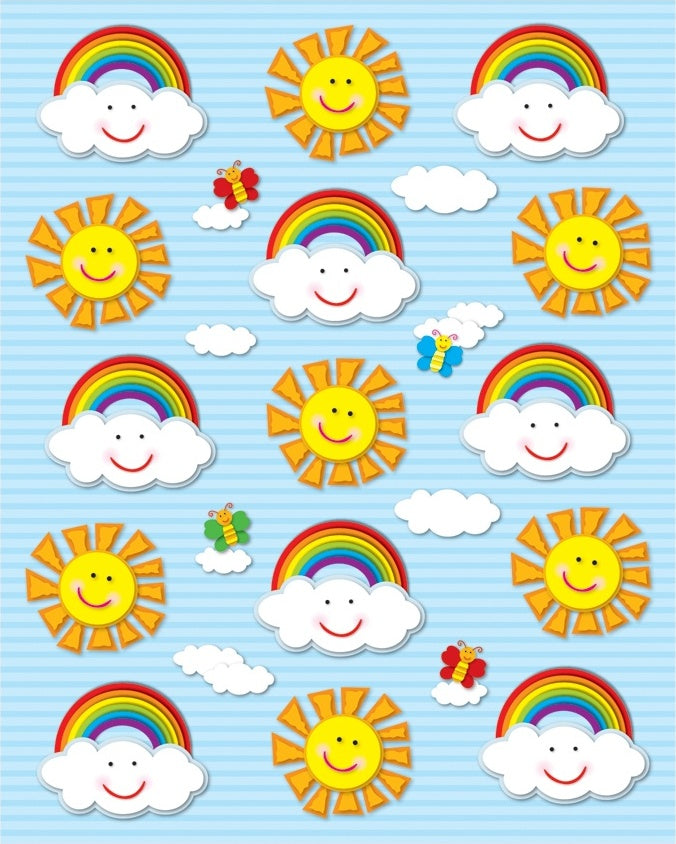 Suns & Rainbows Shape Stickers