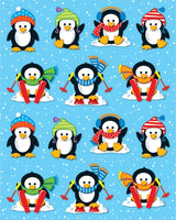 Penguins Shape Stickers