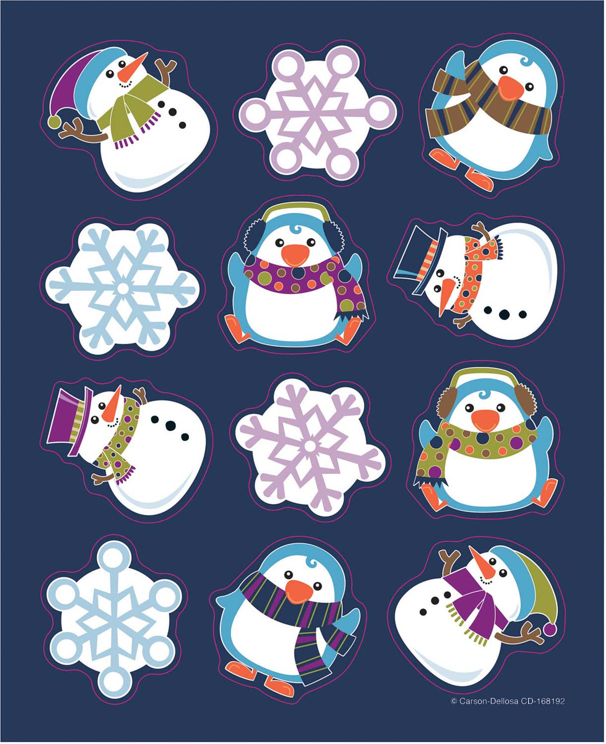 Winter Fun Shape Stickers