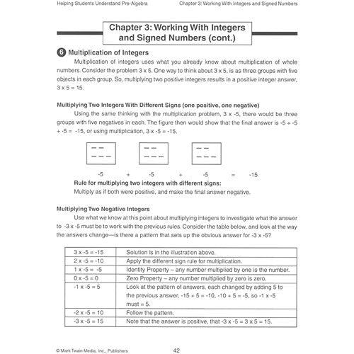 Helping Students Understand Pre-Algebra