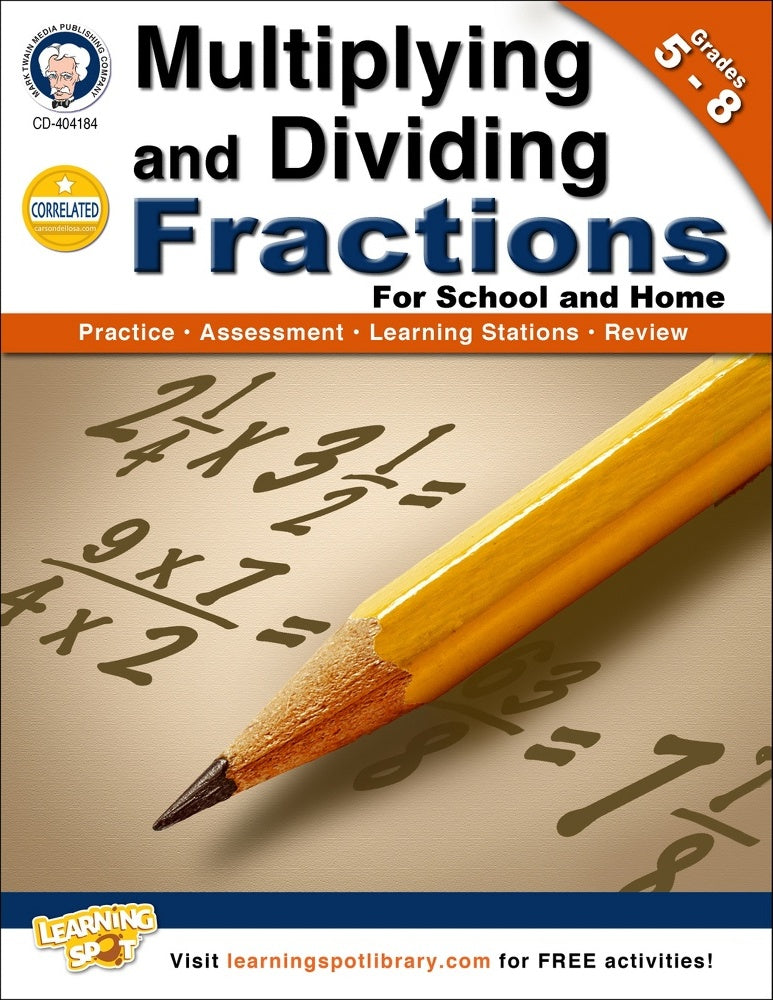 Multiplying And Dividing Fractions For School And Home (5 - 8) Book