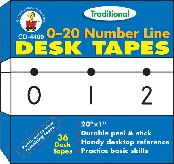 0-20 Number Line Traditional