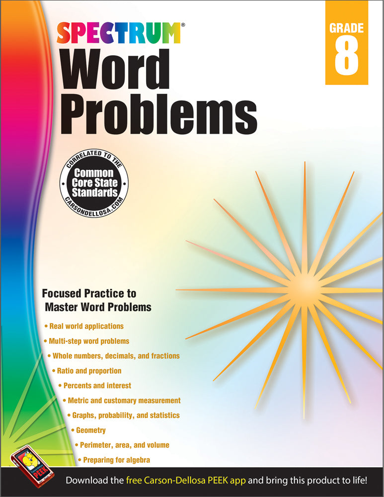 Spectrum Word Problems (8) Book