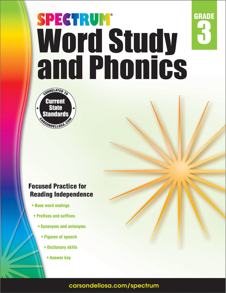 Spectrum Word Study And Phonics (3) Book