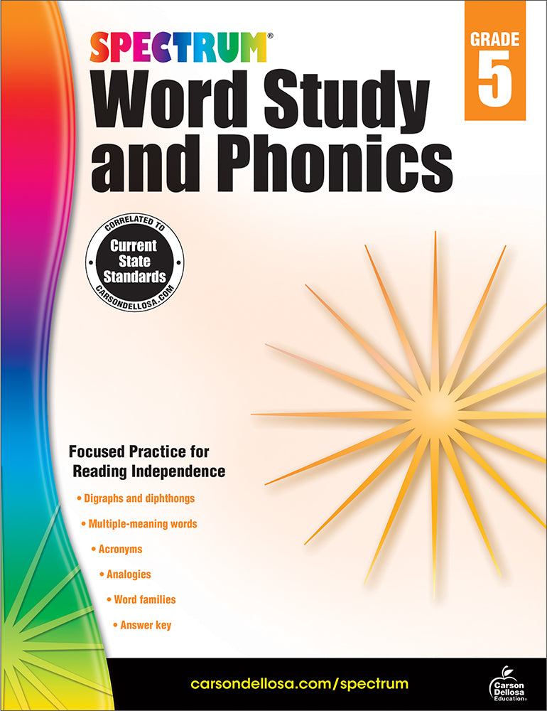 Spectrum Word Study And Phonics (5) Book