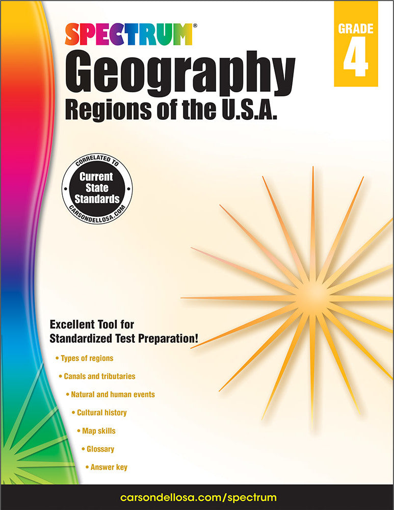 Spectrum Geography: Regions Of The U.S.A. (4) Book