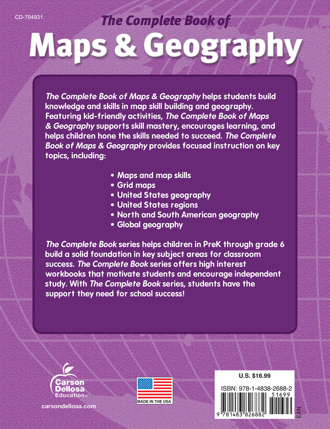 The Complete Book of Maps & Geography, Grades 3 - 6