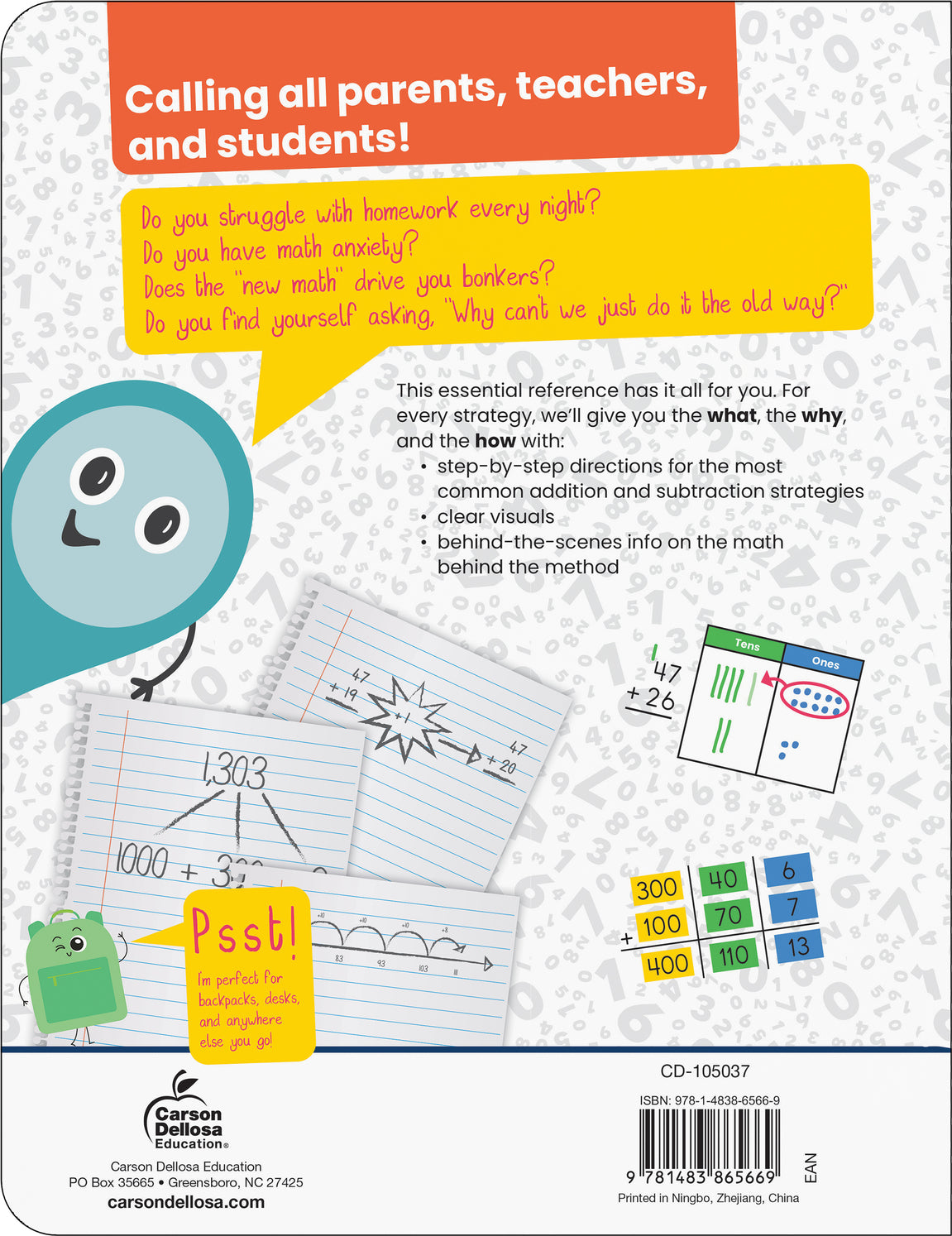 Break It Down Addition & Subtraction Strategies Reference Book